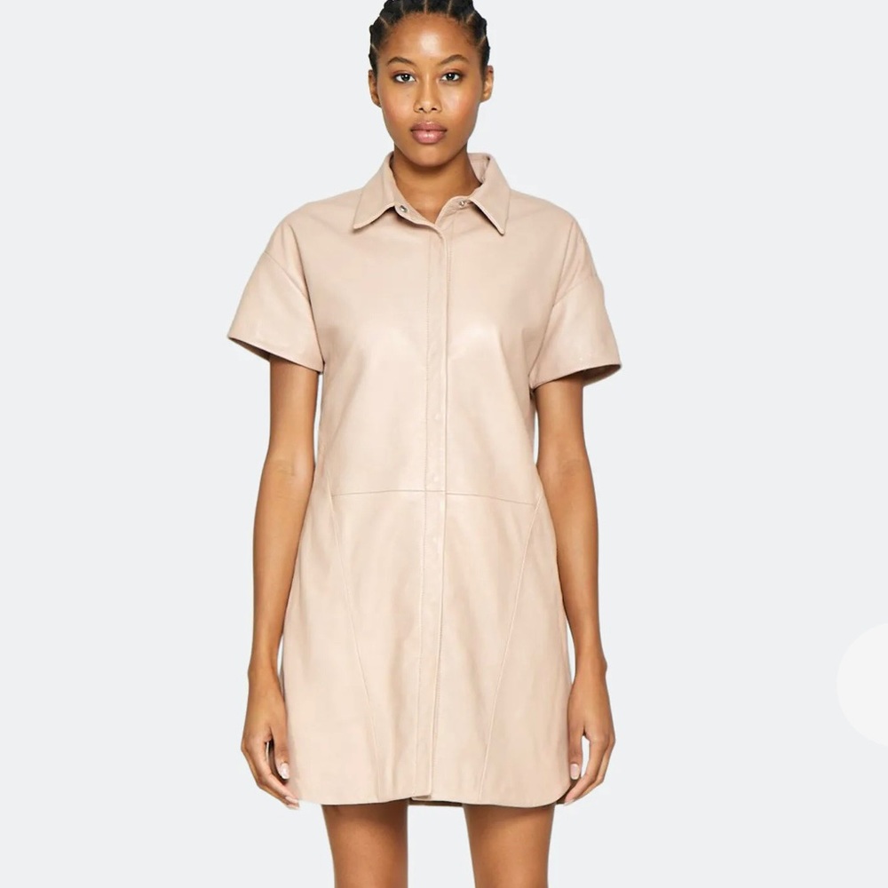 Walter Baker Santana Leather Shirtdress